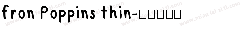 fron Poppins thin字体转换